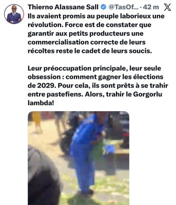 Situation des agriculteurs, TAS tire sur le régime : "Leur seule obsession : comment gagner les élections de 2029"