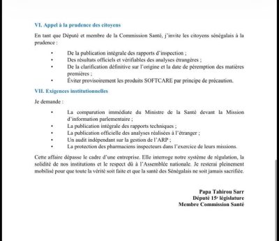Affaire SOFTCARE : Tahirou Sarr charge le ministre de la Santé, Ibrahima Sy