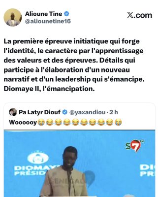 Alioune Tine réagi à l’anecdote de Diomaye : "La première épreuve initiatique qui forge l'identité"