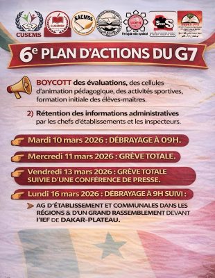 Éducation : Le G7 lance son 6e plan d’action et hausse le ton !