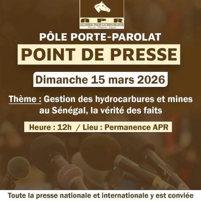 Gestion des hydrocarbures et mines au Sénégal : Le Pôle porte-parolat de l’APR face à la presse, ce dimanche