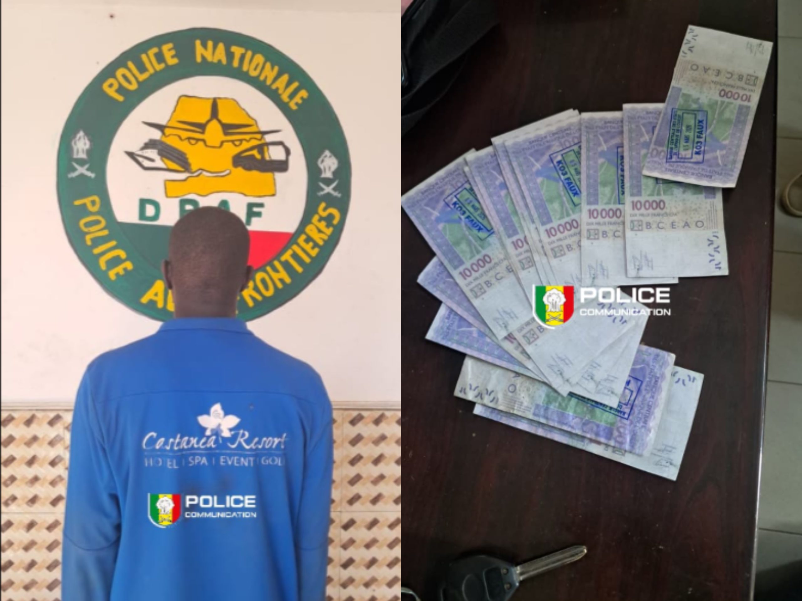 Rosso : un individu arrêté près avoir trompé une vendeuse de fruits avec un faux billet de 10.000 FCFA