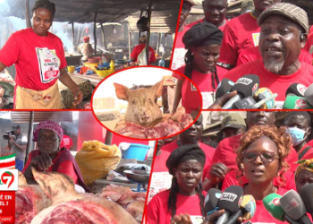(Vidéo) – Déguerpissement au Marché Bignona de Grand Yoff: La colère noire des vendeurs de Viande de porc