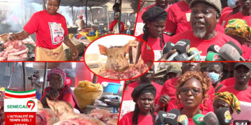 (Vidéo) – Déguerpissement au Marché Bignona de Grand Yoff: La colère noire des vendeurs de Viande de porc
