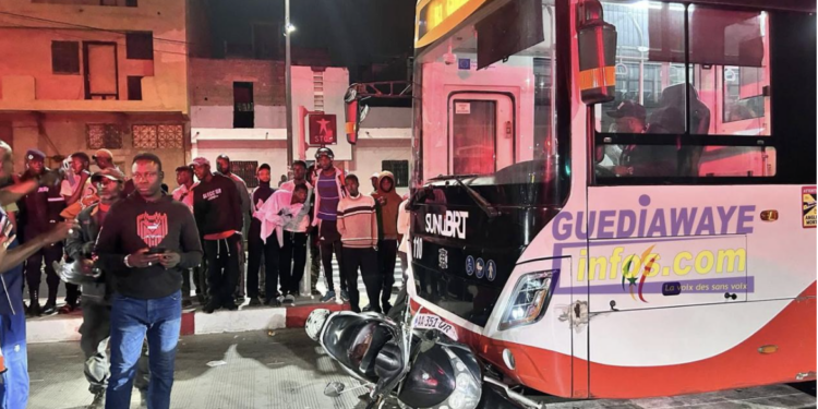 Guédiawaye : un motocycliste percuté par le BRT