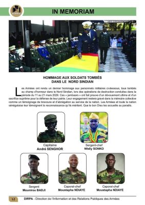 Armées : Un dernier hommage aux personnels militaires tombés dans le Nord Sindian