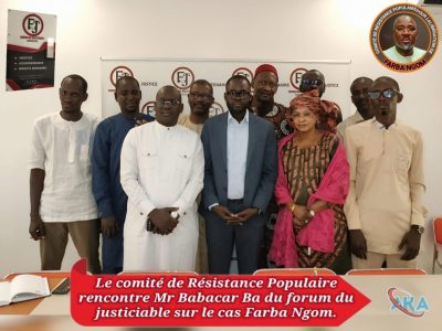 Affaire Farba Ngom : Le Forum du Justiciable reçoit le Comité de Résistance Populaire
