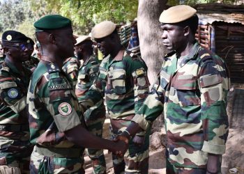 Le Vice-amiral d’escadre Oumar WADE, CEMGA, en visite de terrain en Zones militaires N°5 et 6