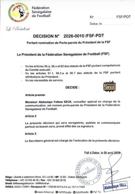 FSF : Abdoulaye Fofana Seck nommé porte parole du président