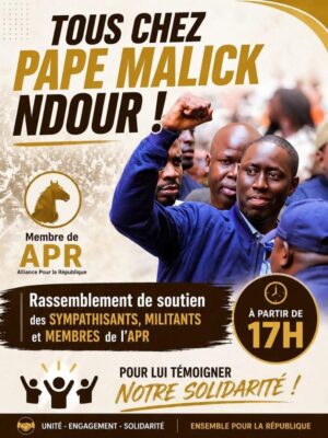 Affaire PRODAC : Mobilisation des militants de l’APR chez Pape Malick Ndour