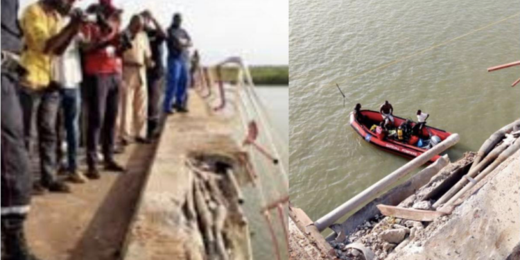 Drame sur le fleuve Casamance : un minibus chute du pont Émile Badiane