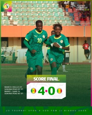 Tournoi UFOA A U20 féminin : Le Sénégal survole le Mali (4-0)