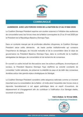 Audience avec les forces vives : Diomaye Président soutient l’initiative du Chef de l’État