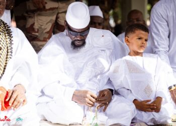 Tabaski  : Le PR Mamadi Doumbouya a accomplit la prière à la grande mosquée de Kankan