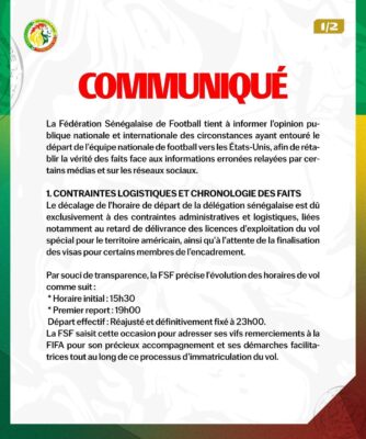 Rumeurs autour de Pape THIAW : La FSF apporte un démenti