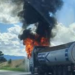 Diamniadio : un camion citerne chargé de carburant prend feu