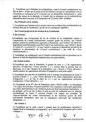 Projet de révision constitutionnelle : La réponse du CC sur la demande d’avis du Président connue !