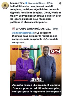 Reddition des comptes : Alioune TINE invite le Chef de l’État à tirer des leçons du passé