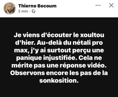 Les piques de Thierno Bocoum à SONKO : "Je viens d’écouter le xoultou d'hier…"