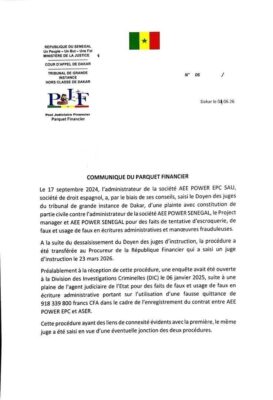 Dossier ASER : Le PJF rompre le silence, TAS annonce une très mauvaise nouvelle !