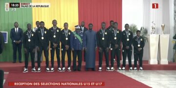 Palais de la République : Les Lions U15 et U17 reçoivent la médaille Gaïndé de la performance