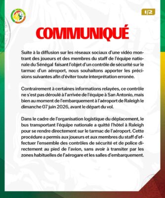 Déplacement des Lions aux USA : La FSF apporte des clarification sur la procédure de contrôle de sécurité