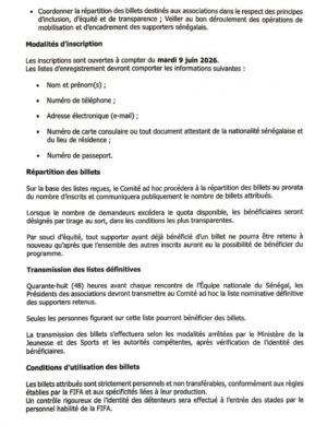 Mondial 2026 : Un dispositif mis en place pour accompagner les supporters sénégalais de la diaspora