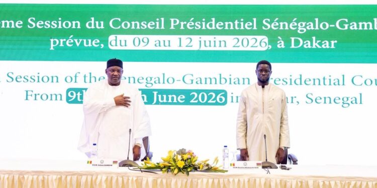 Dakar : Les Présidents FAYE et BARROW co-président le Conseil présidentiel sénégalo-gambien