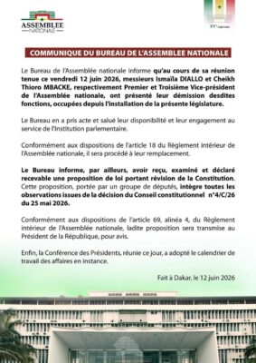 Décision du Bureau de l’Assemblée nationale de poursuivre un projet de l’Exécutif : sommes-nous à l’aube d’une crise institutionnelle ?, (Par Thierno Bocoum)