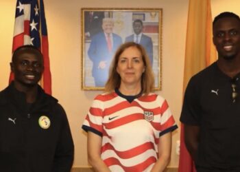 « Bonne chance au Sénégal pour le match d’aujourd’hui! », (Ambassade des USA)
