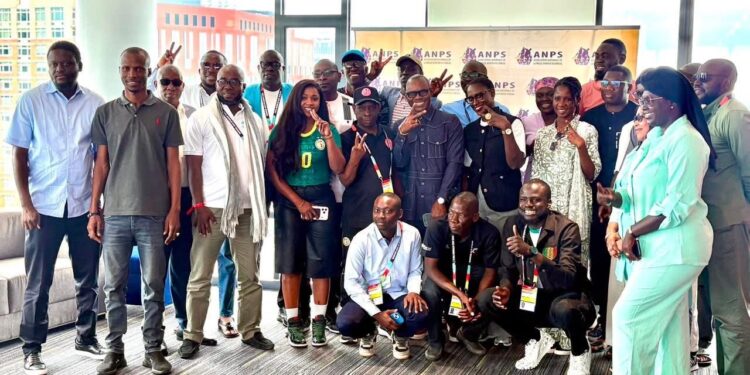New Jersey : Djirèye Clotilde COLY rencontre les professionnels des médias venus couvrir le Mondial