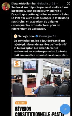 Réforme constitutionnelle : La nouvelle sortie de Madiambal sur "SONKO et ses députés"