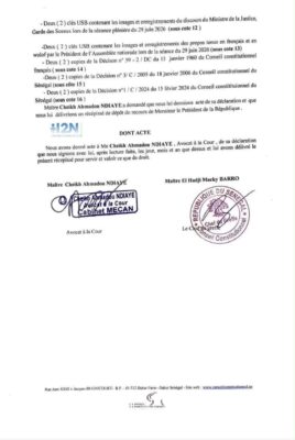 Révision constitutionnelle : Le Président Diomaye FAYE saisit officiellement le Conseil constitutionnel