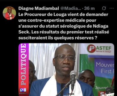 Statut sérologique de Ndiaga Seck : La décision du Procureur de Louga est tombée !