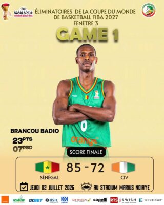 3e fenêtre - Elim. Mondial FIBA 2027 : Le Sénégal démarre fort face à la Côte d’Ivoire (85-72)