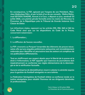 "Mondial des fédéraux aux USA" : La FSF dénonce des accusations mensongères et dépose une plainte