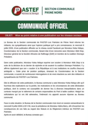 PASTEF Pikine Nord : Le coordonnateur Kéba Ndiaye retiré des groupes WhatsApp du parti
