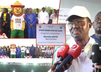 Vidéo | Diass : Le maire Mamadou Ndione inaugure un stade aux normes FIFA