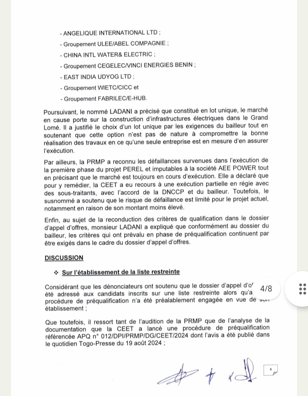 Togo : Révélations sur les défaillances de l'espagnol AEE Power dans le projet PEREL