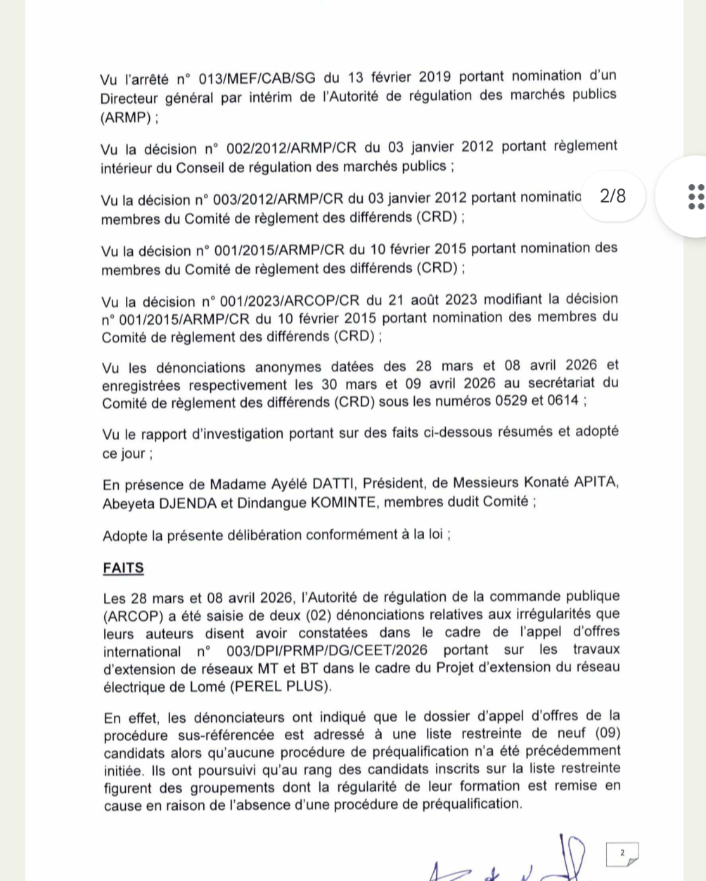 Togo : Révélations sur les défaillances de l'espagnol AEE Power dans le projet PEREL