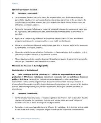 SEN - Statistiques de la dette : Le FMI préconise de confier les audits à la Cour des comptes ou à l’IGF