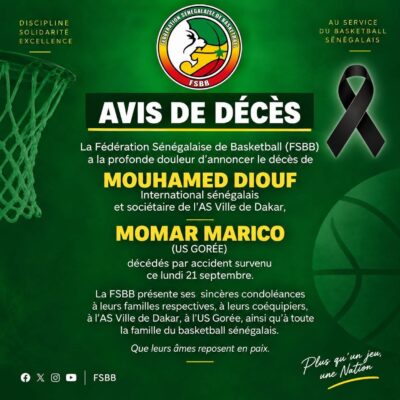 Nécrologie : Décès de Mouhamed Diouf, international sénégalais et sociétaire de l’AS Ville de Dakar