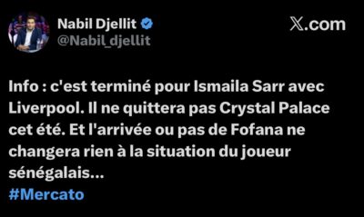 Mercato : Mauvaise nouvelle pour Ismaïla Sarr, la nouvelle vient de tomber !