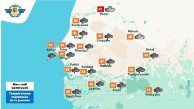 Sénégal : Des pluies et orages attendus sur une grande partie du Sud et du Centre du pays