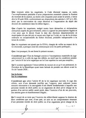 Élections locales : La Cour suprême rejette la requête en référé-liberté du FDR