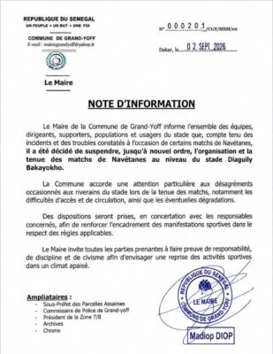 Grand Yoff : Le maire suspend les Navétanes après des incidents sur certains matchs