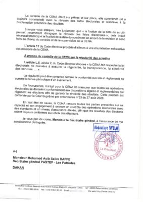 Élections territoriales : PASTEF-Les Patriotes dénonce un « report illégal »