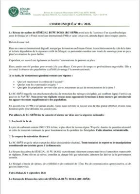 Accord Sénégal - FMI : SÉNÉGAL BI ÑU BOKK exige la transparence et charge le pouvoir en place