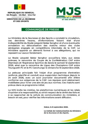 Rencontres de la CAF : Le Stade LSS va accueillir les matchs retours de Diambars et de Teungueth FC