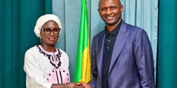 Audience : Le Ministre des Sports Djireye Clotilde COLY a reçu Patrick Vieira, nouveau Sélectionneur des Lions